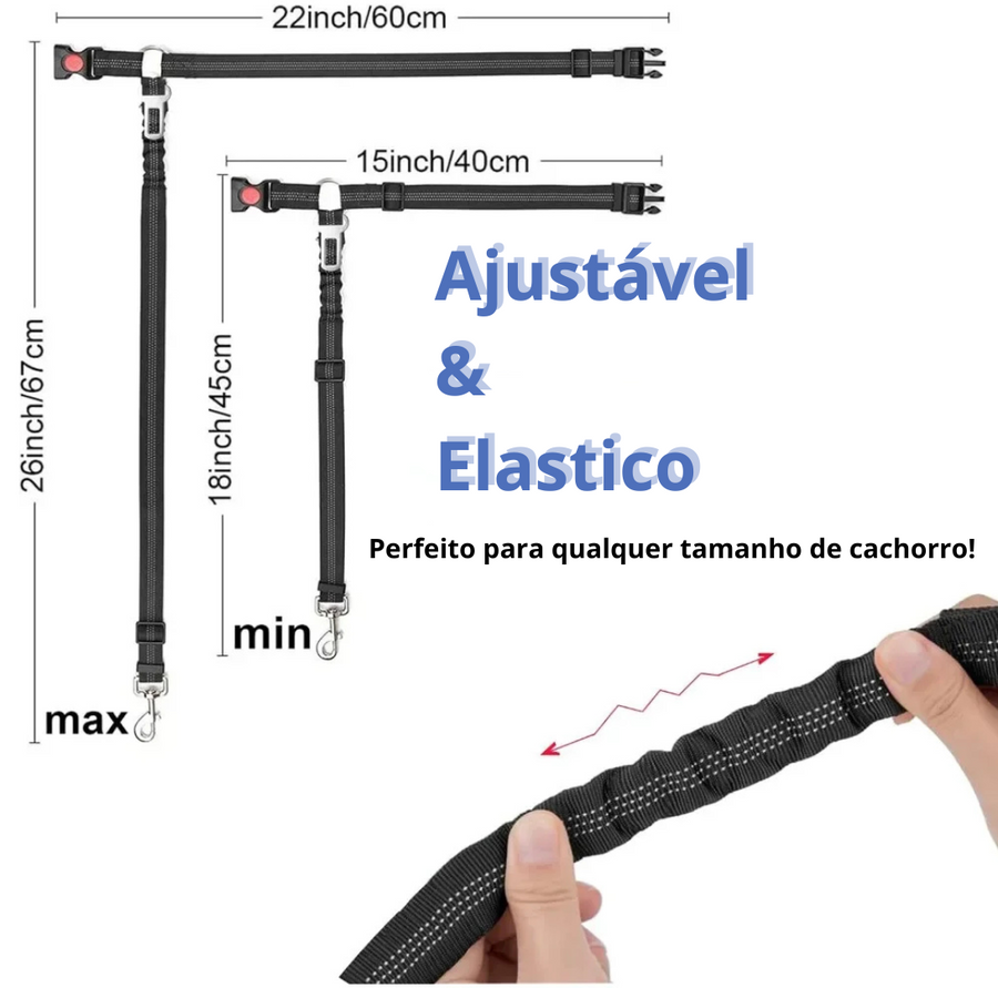 Cinto de Segurança Ajustável para Pets