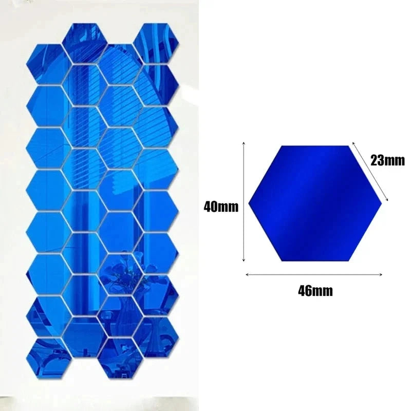 Espelho Hezagonal autoadesivo